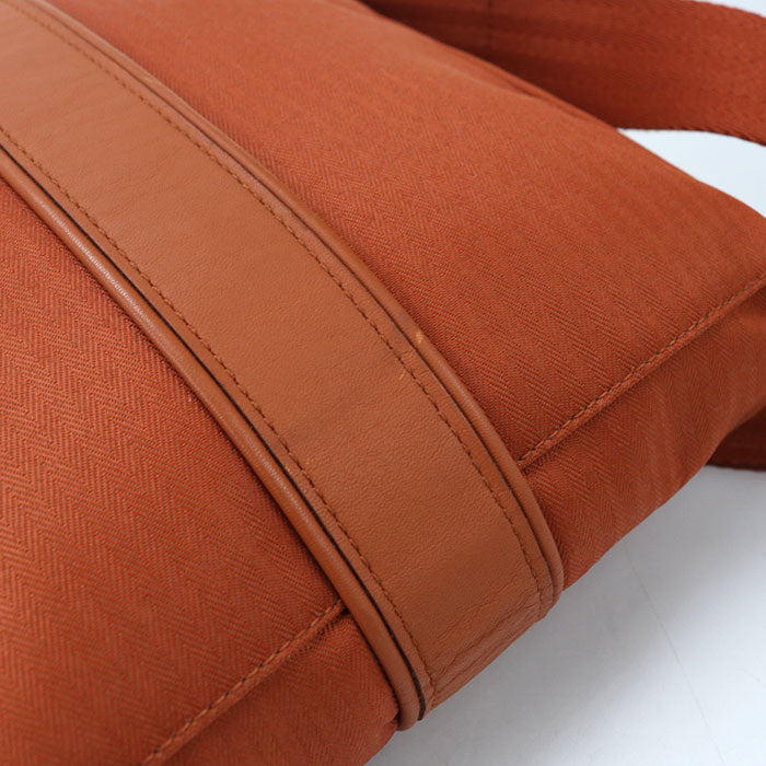 HERMES Acapulco Bandouliere MM Toile Chevron Shoulder Bag/Messenger Bag - Orange