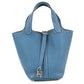 HERMES Picotin Lock PM Taurillon Clemence Leather Handbag - Blue