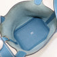 HERMES Picotin Lock PM Taurillon Clemence Leather Handbag - Blue