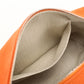 HERMES BRIDE A Black PM Cotton Canvas Pouch - Orange