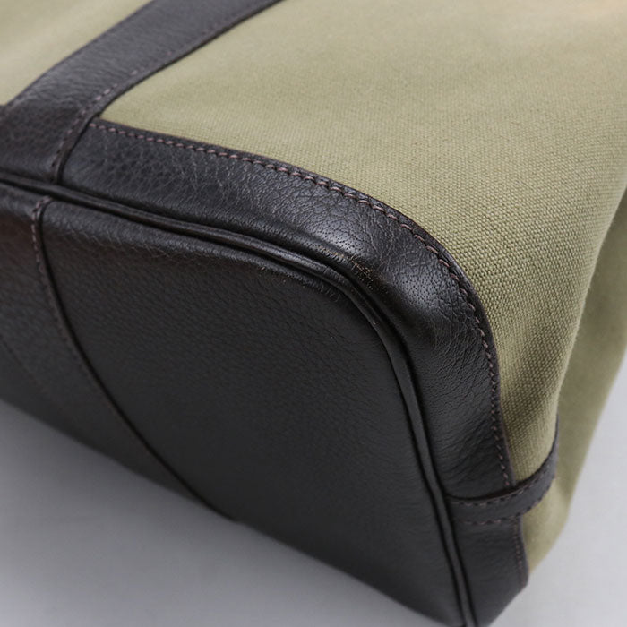 HERMES Garden Party PM Toile Officier Tote Bag - Khaki
