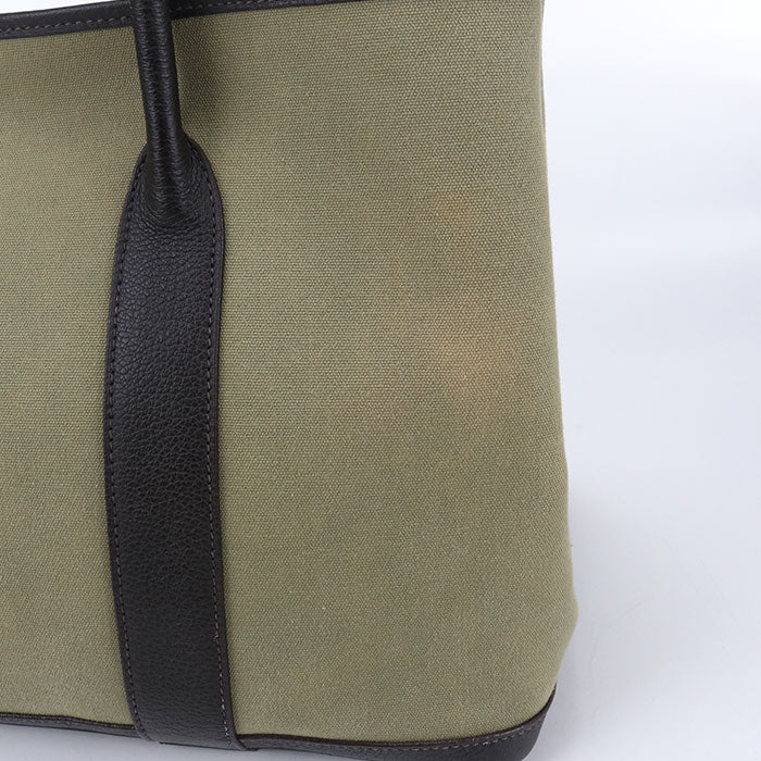HERMES Garden Party PM Toile Officier Tote Bag - Khaki
