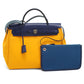 HERMES Airbag Zip PM Toile Officier Tote/Shoulder Bag - Yellow