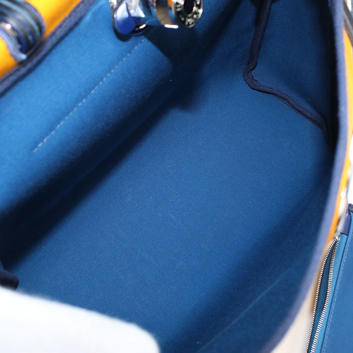 HERMES Airbag Zip PM Toile Officier Tote/Shoulder Bag - Yellow