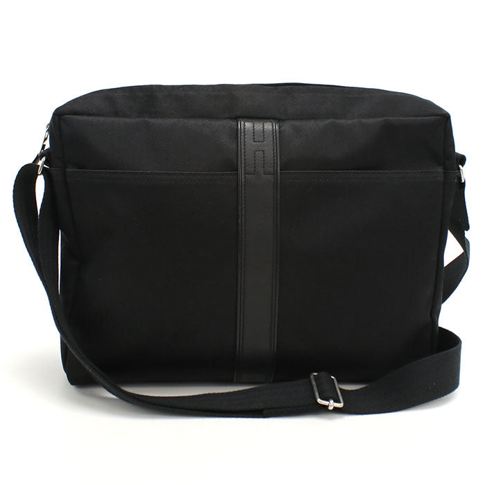 HERMES Acapulco Basas MM Toile Chevron Shoulder Bag - Black