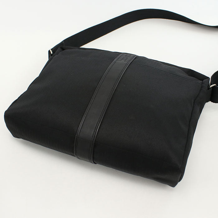 HERMES Acapulco Basas MM Toile Chevron Shoulder Bag - Black