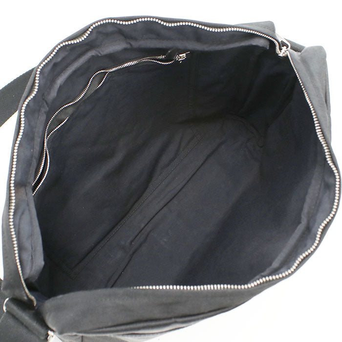 HERMES Acapulco Basas MM Toile Chevron Shoulder Bag - Black