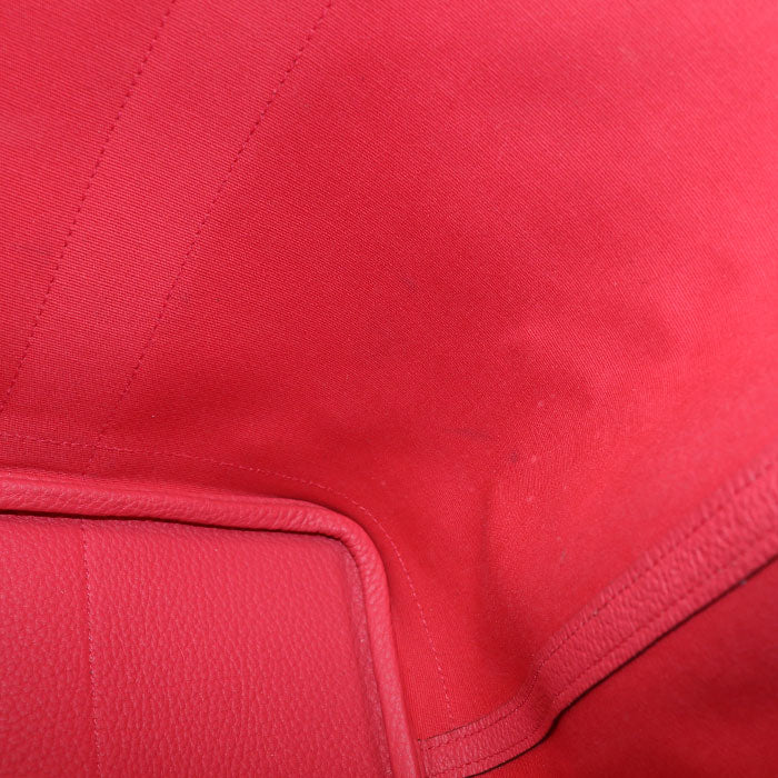 HERMES Garden Party PM Toile Officier Tote Bag - Red