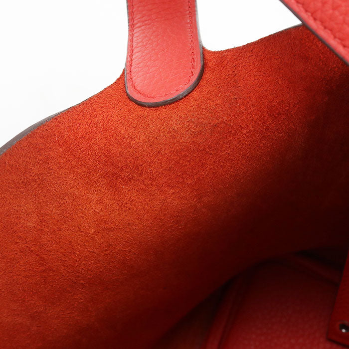 Hermès Picotin Lock PM Taurillon Clemence Leather Handbag - Red