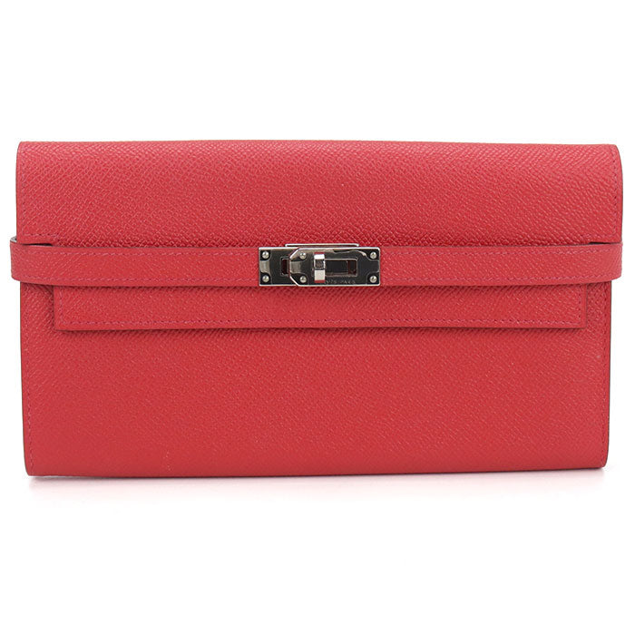 Hermès Kelly Wallet, Epson Long Wallet - Red
