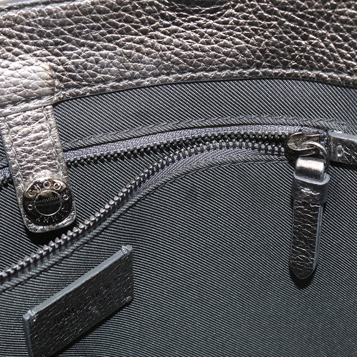 JIMMY CHOO スタースタッズ レザー トートバッグ ショルダーバッグ - シルバー