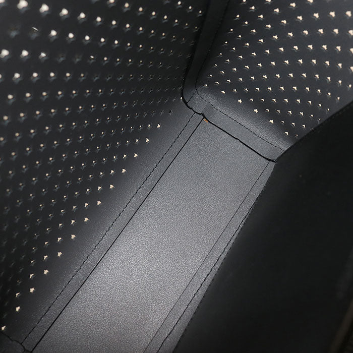 JIMMY CHOO パンチング レザー トートバッグ ショルダーバッグ - ブラック