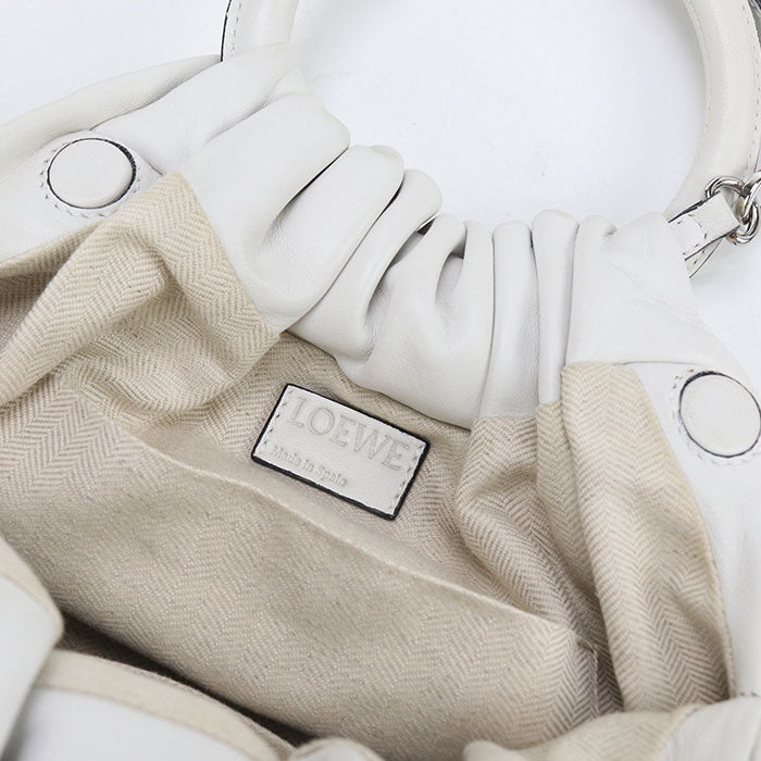 LOEWE レザー ハンドバッグ ショルダーバッグ - ホワイト