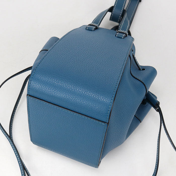 LOEWE ハンモック ドローストリングバッグ ミニ カーフスキン ハンドバッグ ショルダーバッグ - ブルー