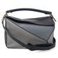 LOEWE Medium Puzzle Bag Calfskin Handbag/Shoulder Bag - Black and Grey