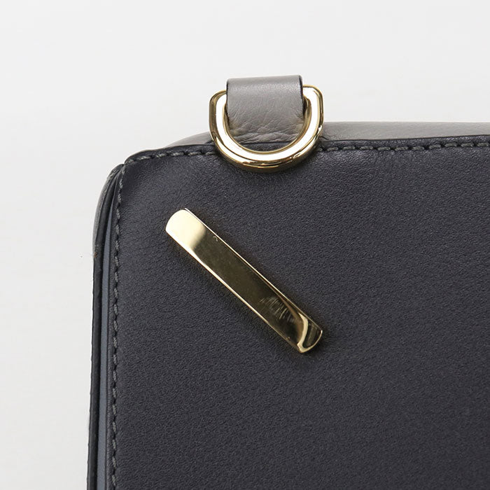 LOEWE Medium Puzzle Bag Calfskin Handbag/Shoulder Bag - Black and Grey