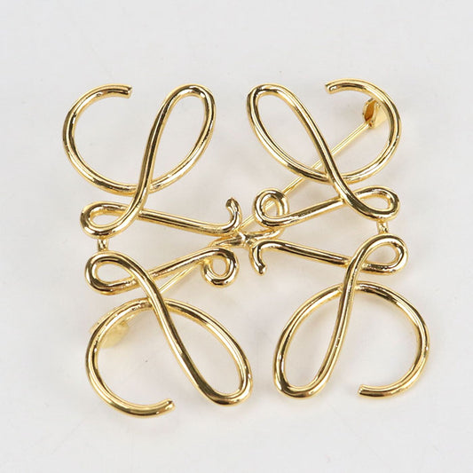LOEWE Anagram Brooch in Metal