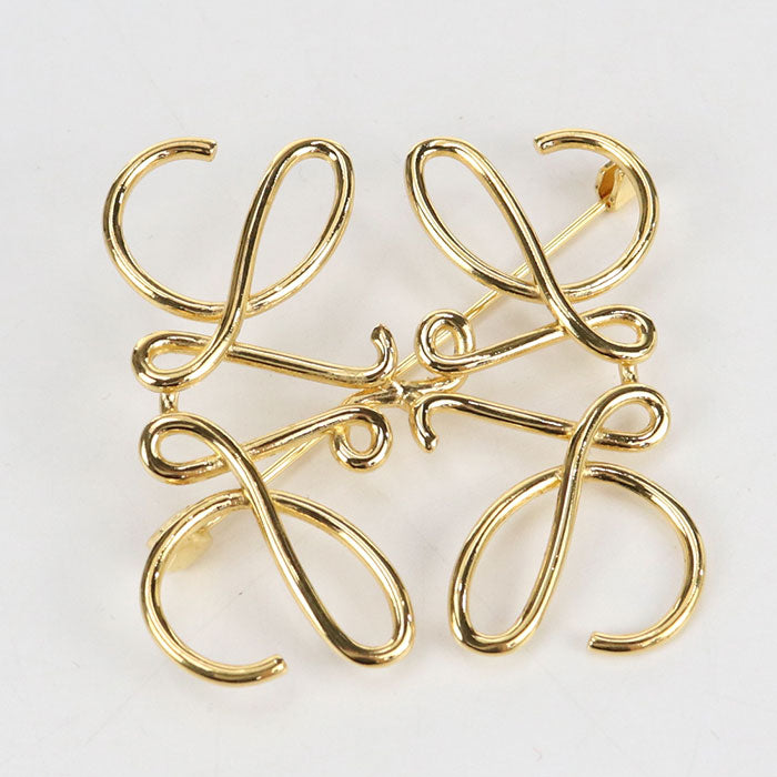 LOEWE Anagram Brooch in Metal