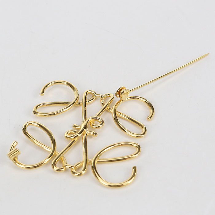 LOEWE Anagram Brooch in Metal