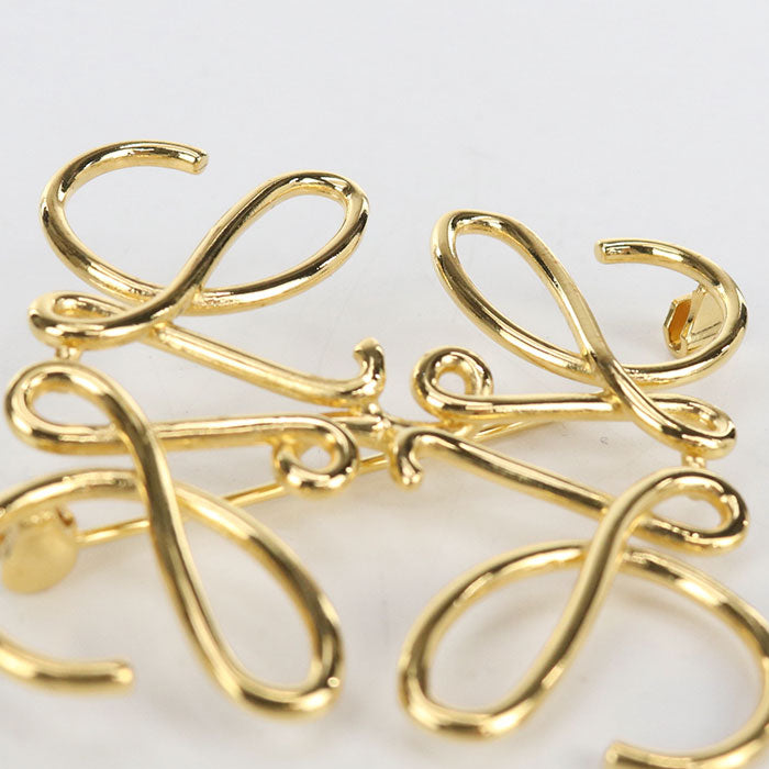 LOEWE Anagram Brooch in Metal