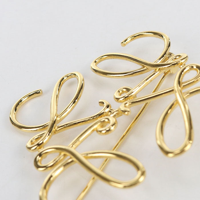 LOEWE Anagram Brooch in Metal