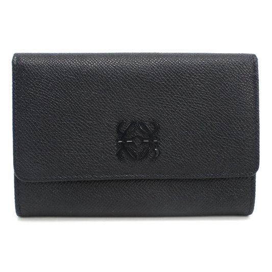 LOEWE Anagram Calfskin Bi-fold Compact Wallet - Navy