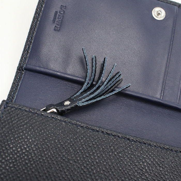 LOEWE Anagram Calfskin Bi-fold Compact Wallet - Navy