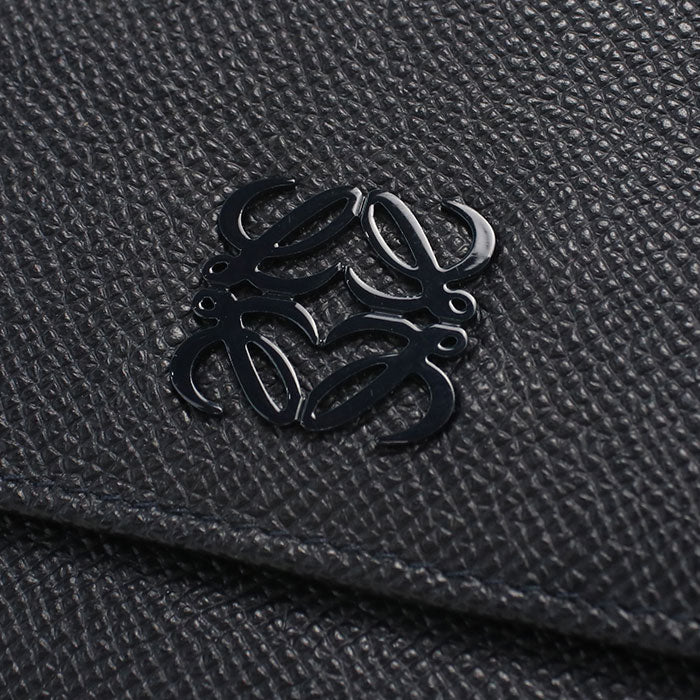 LOEWE Anagram Calfskin Bi-fold Compact Wallet - Navy