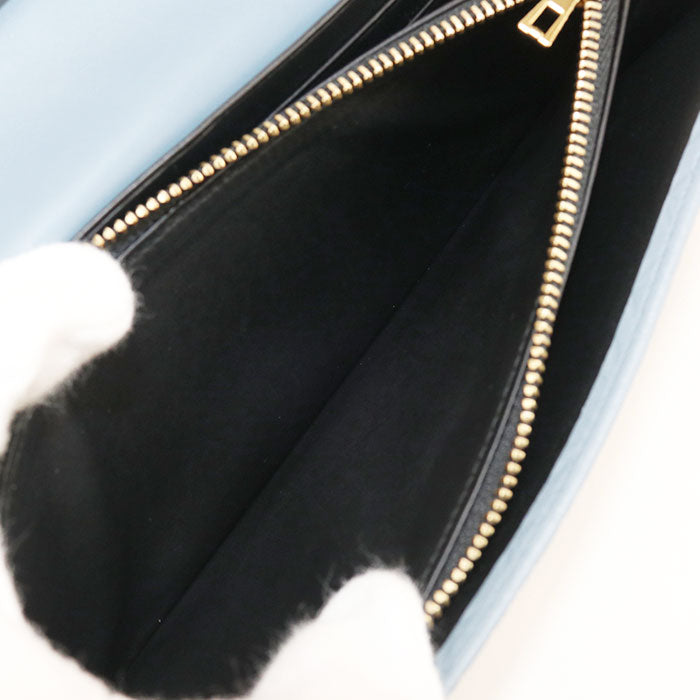 LOEWE Continental Anagram Repeat Calfskin Long Wallet - Blue