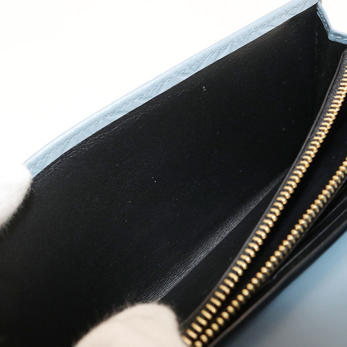 LOEWE Continental Anagram Repeat Calfskin Long Wallet - Blue