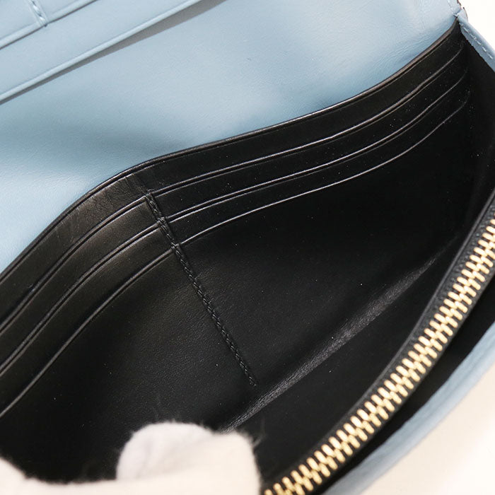 LOEWE Continental Anagram Repeat Calfskin Long Wallet - Blue