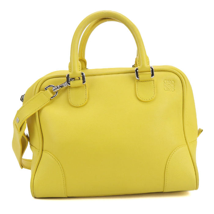 LOEWE アナグラム アマソナ 75 カーフスキン ハンドバッグ ショルダーバッグ - イエロー