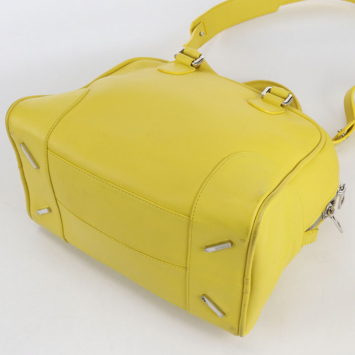 LOEWE アナグラム アマソナ 75 カーフスキン ハンドバッグ ショルダーバッグ - イエロー