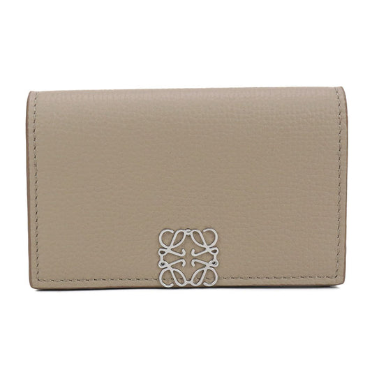 LOEWE Anagram Calfskin Card Case - Beige