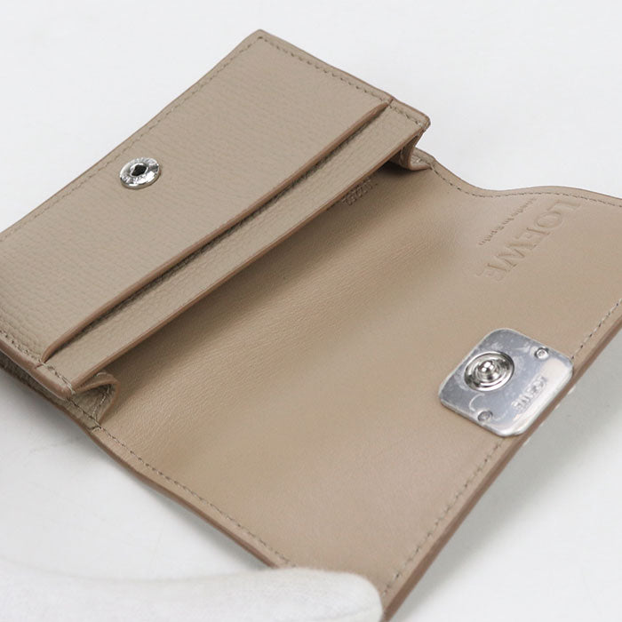 LOEWE Anagram Calfskin Card Case - Beige