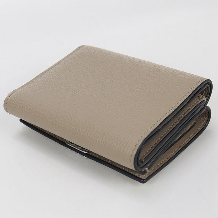 LOEWE Anagram Calfskin Tri-fold Compact Wallet - Beige