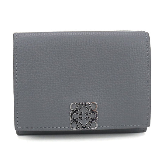 LOEWE Anagram Calfskin Tri-fold Compact Wallet - Grey