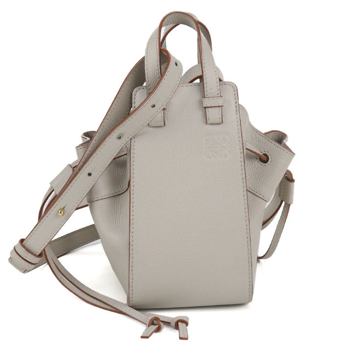 LOEWE Hammock Drawstring Bag Mini Calfskin Shoulder Bag - Beige