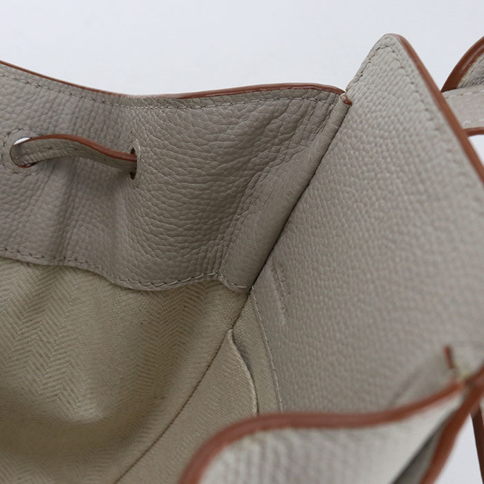 LOEWE Hammock Drawstring Bag Mini Calfskin Shoulder Bag - Beige