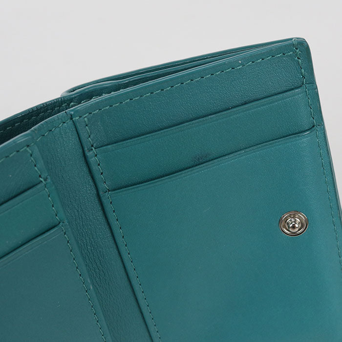 LOEWE Anagram Trifold Wallet in Calfskin - Green