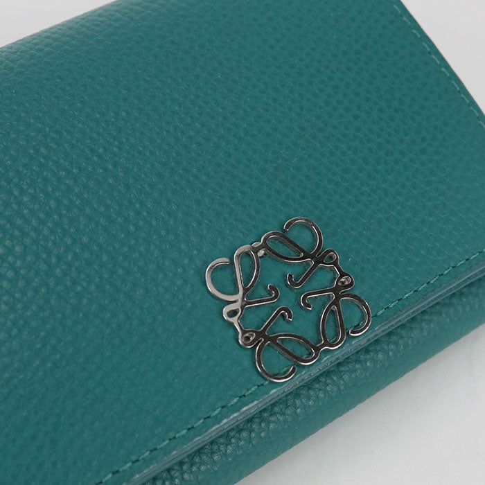 LOEWE Anagram Trifold Wallet in Calfskin - Green