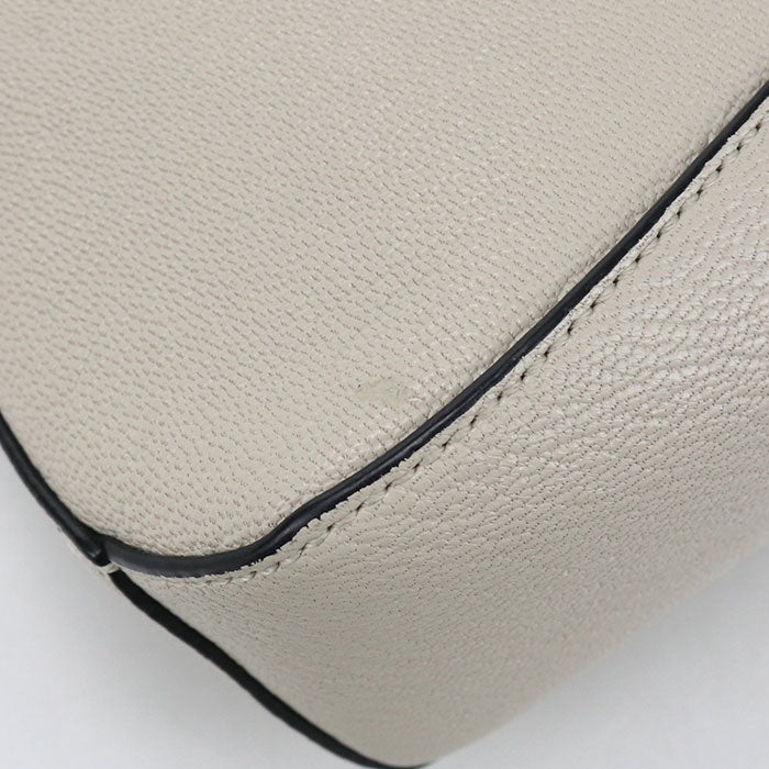 LOEWE Mini Puzzle Bag Calfskin Handbag/Shoulder Bag - White