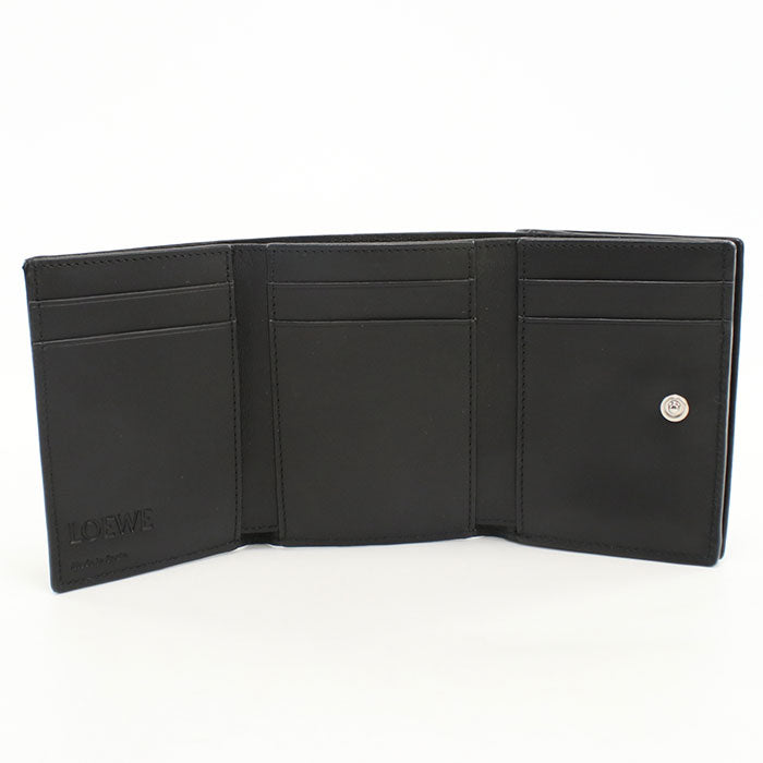 LOEWE Anagram Trifold Wallet in Calfskin - Gray