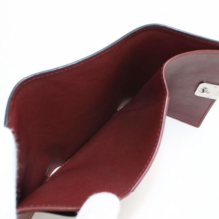 LOEWE Anagram Calfskin Tri-fold Compact Wallet - Wine Red