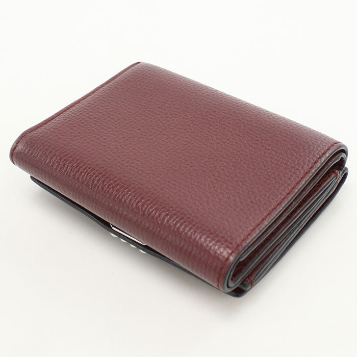 LOEWE Anagram Trifold Wallet in Calfskin - Wine Red