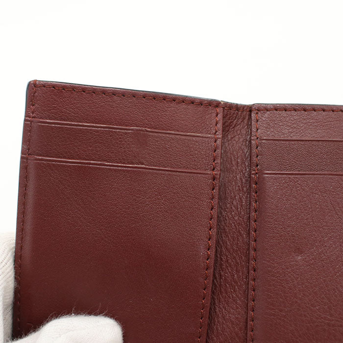 LOEWE Anagram Trifold Wallet in Calfskin - Wine Red