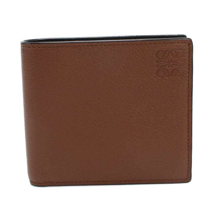 LOEWE Anagram Calfskin Bi-fold Compact Wallet - Brown
