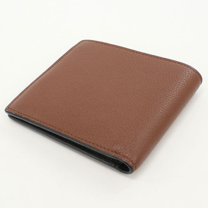 LOEWE Anagram Calfskin Bi-fold Compact Wallet - Brown