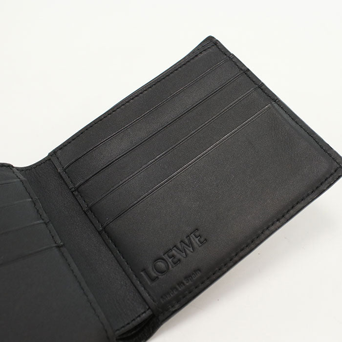 LOEWE Anagram Calfskin Bi-fold Compact Wallet - Brown
