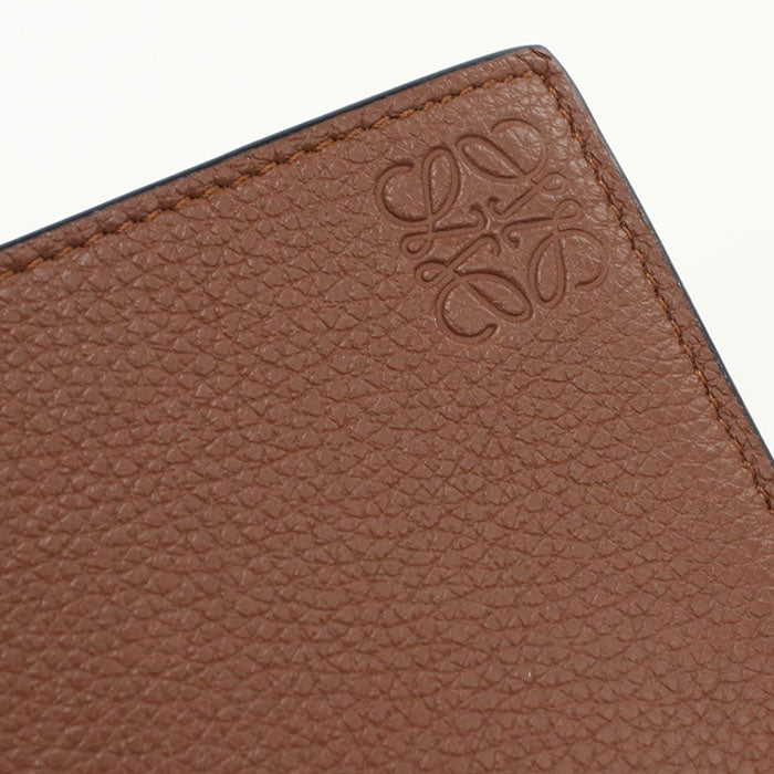LOEWE Anagram Calfskin Bi-fold Compact Wallet - Brown